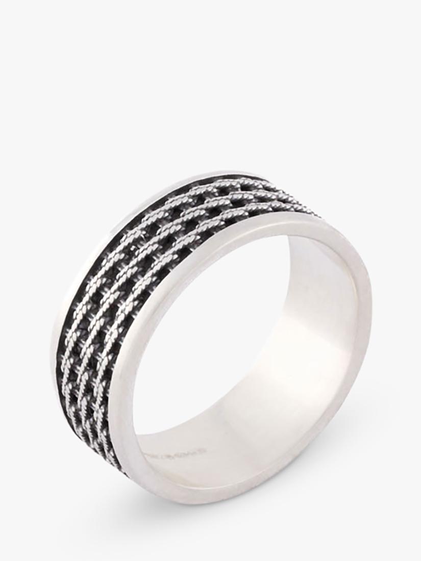 Serge DeNimes sterling silver Kusari ring - British product