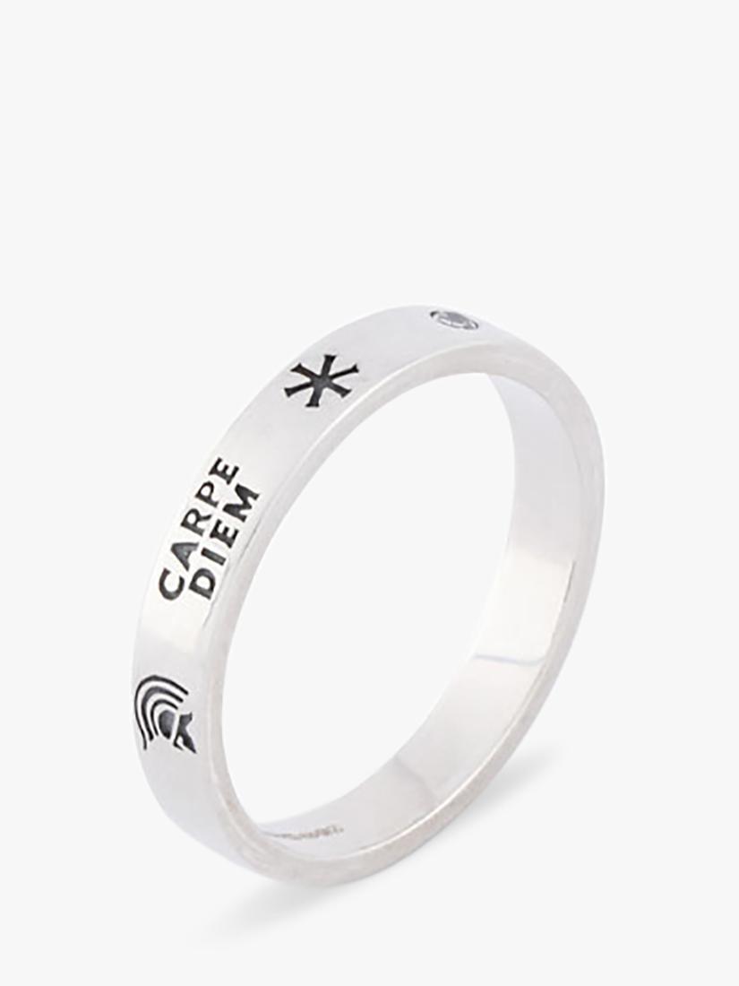 Serge DeNimes sterling silver patriot ring 18mm, imported from the UK