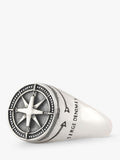 Serge DeNimes sterling silver Napoleon ring 18mm, imported from the UK