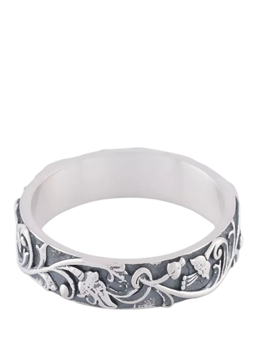 Serge DeNimes sterling silver Pergola ring 18mm (British brand)