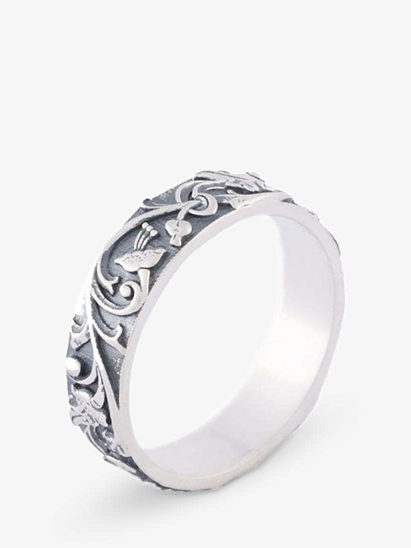 Serge DeNimes sterling silver Pergola ring 18mm (British brand)