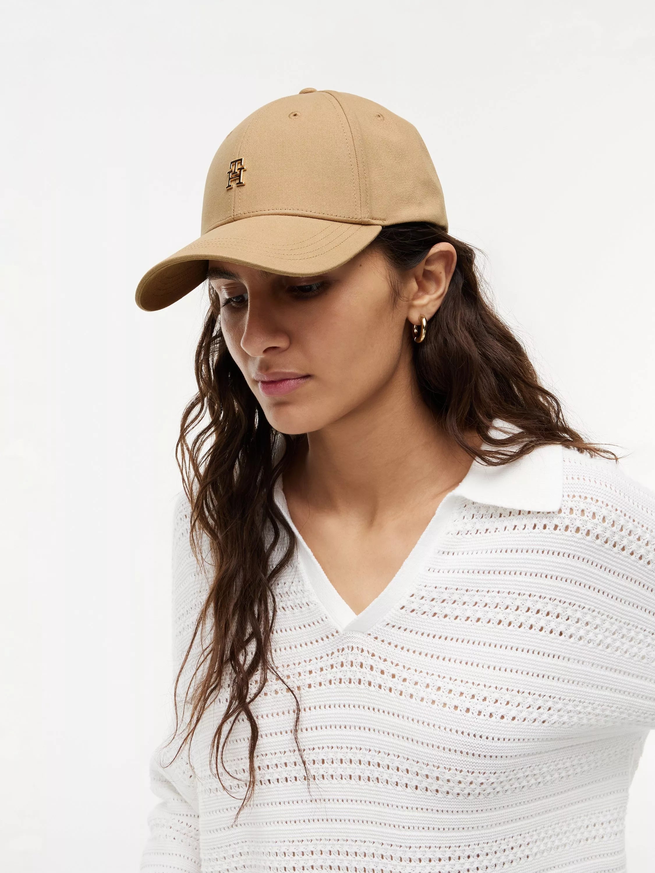 Tommy Hilfiger khaki baseball cap with TH monogram - British product