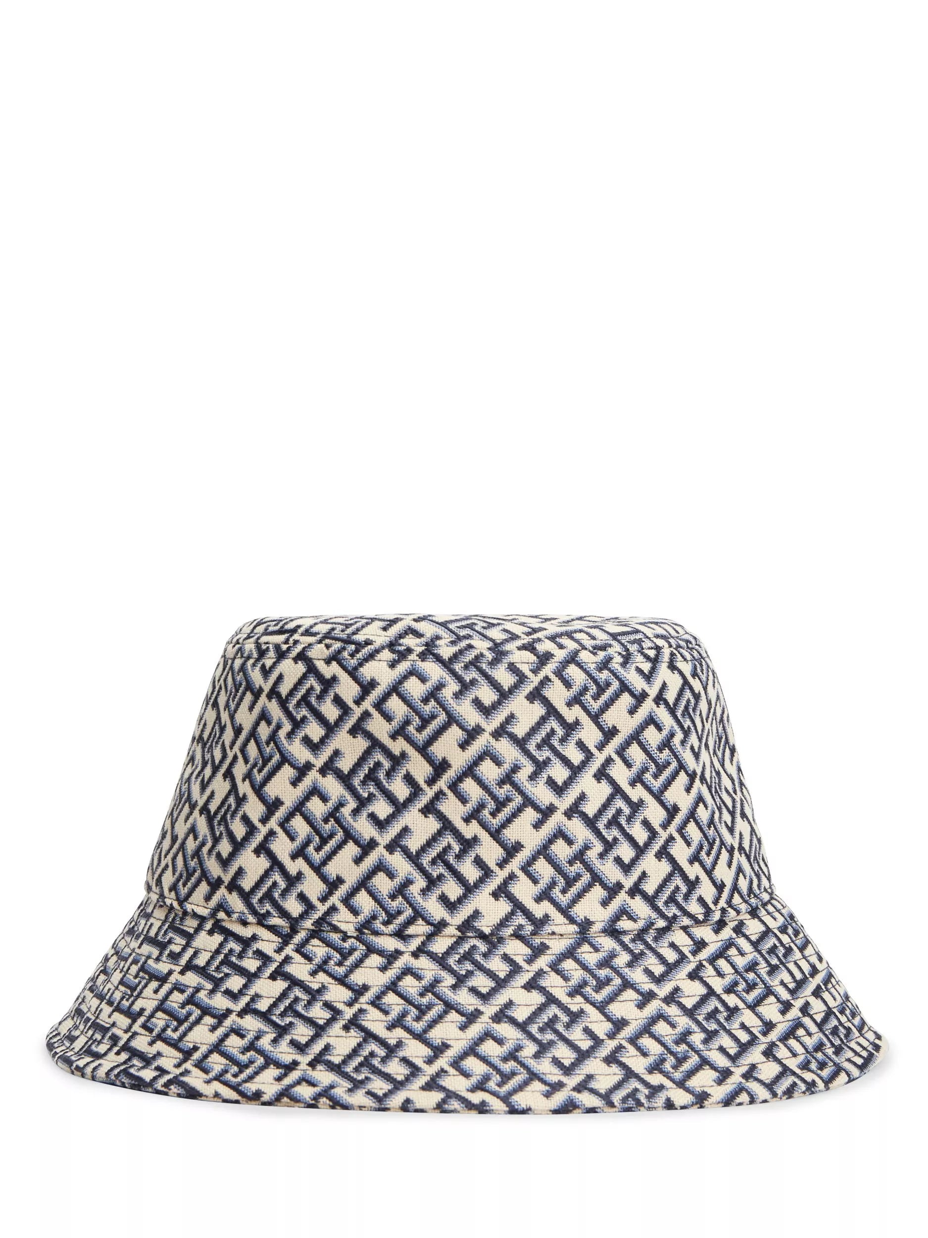 Tommy Hilfiger blue monogram jacquard bucket hat, UK version
