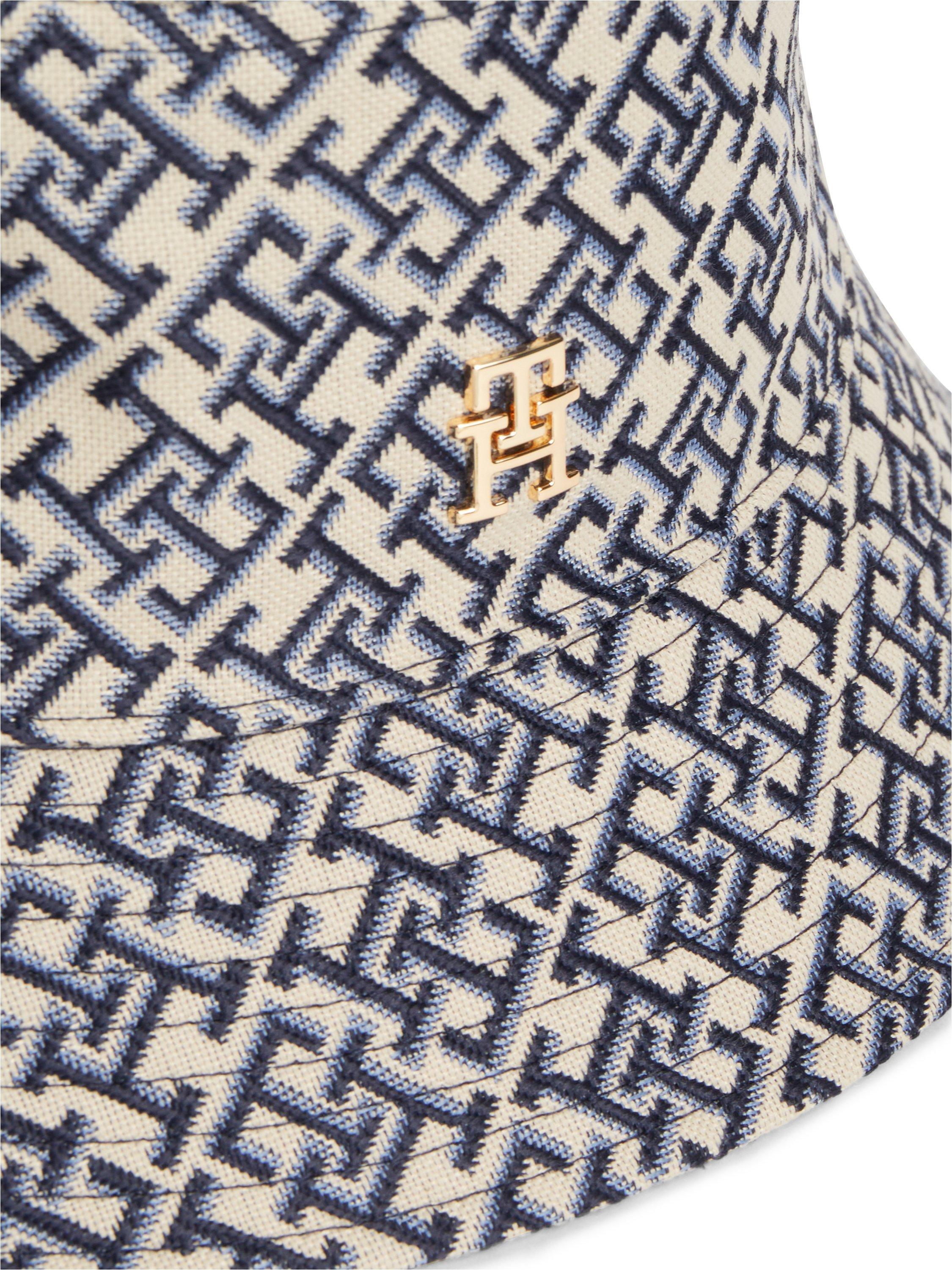 Tommy Hilfiger blue monogram jacquard bucket hat, UK version