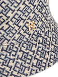 Tommy Hilfiger blue monogram jacquard bucket hat, UK version
