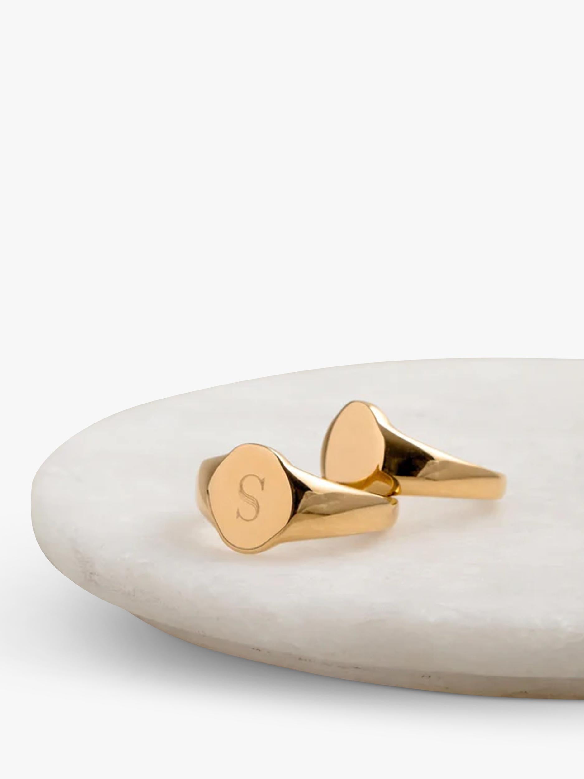Orelia LUXE signet ring pale gold 18mm (British brand)