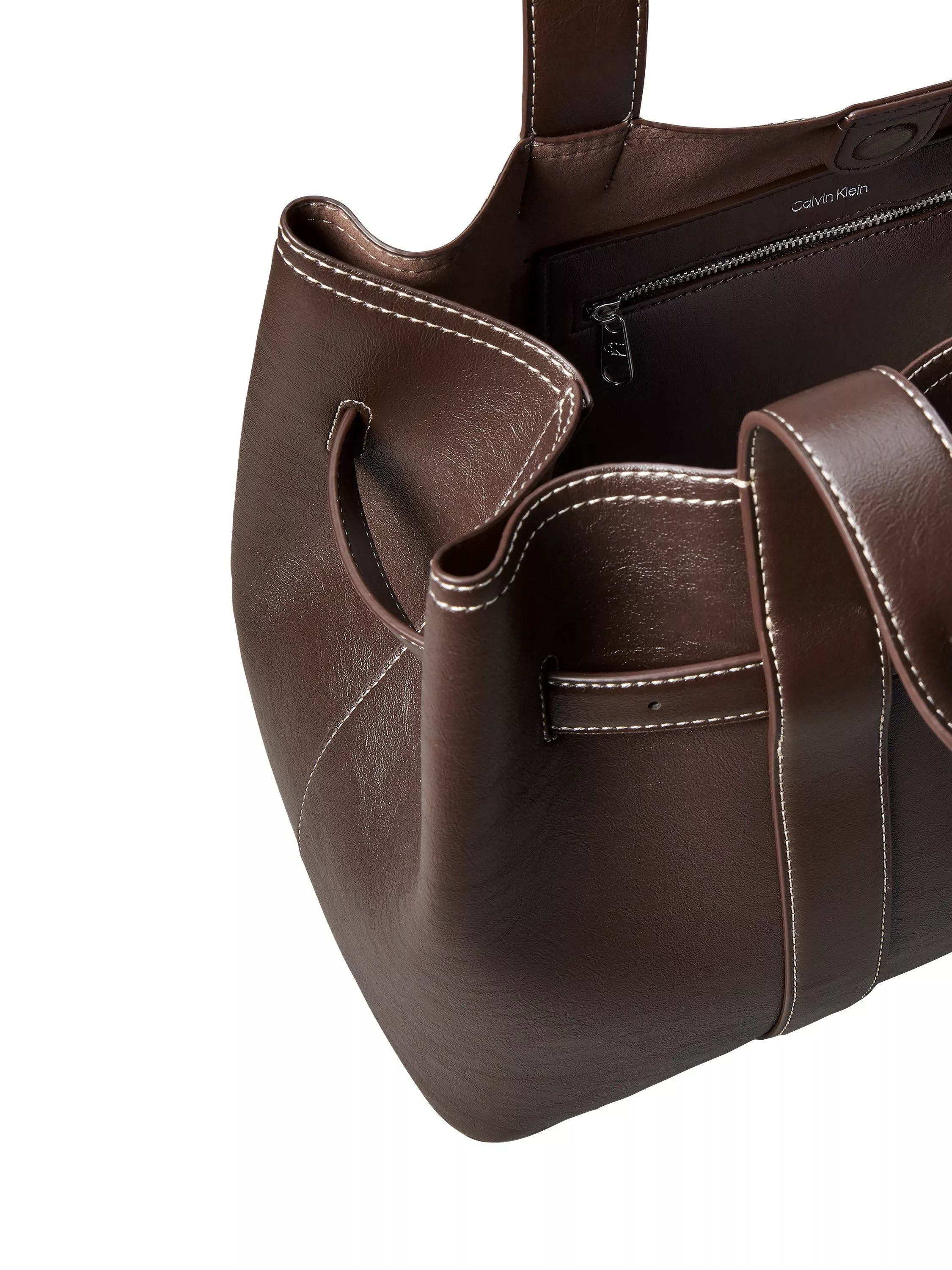 Calvin Klein medium tote bag dark brown (British brand)