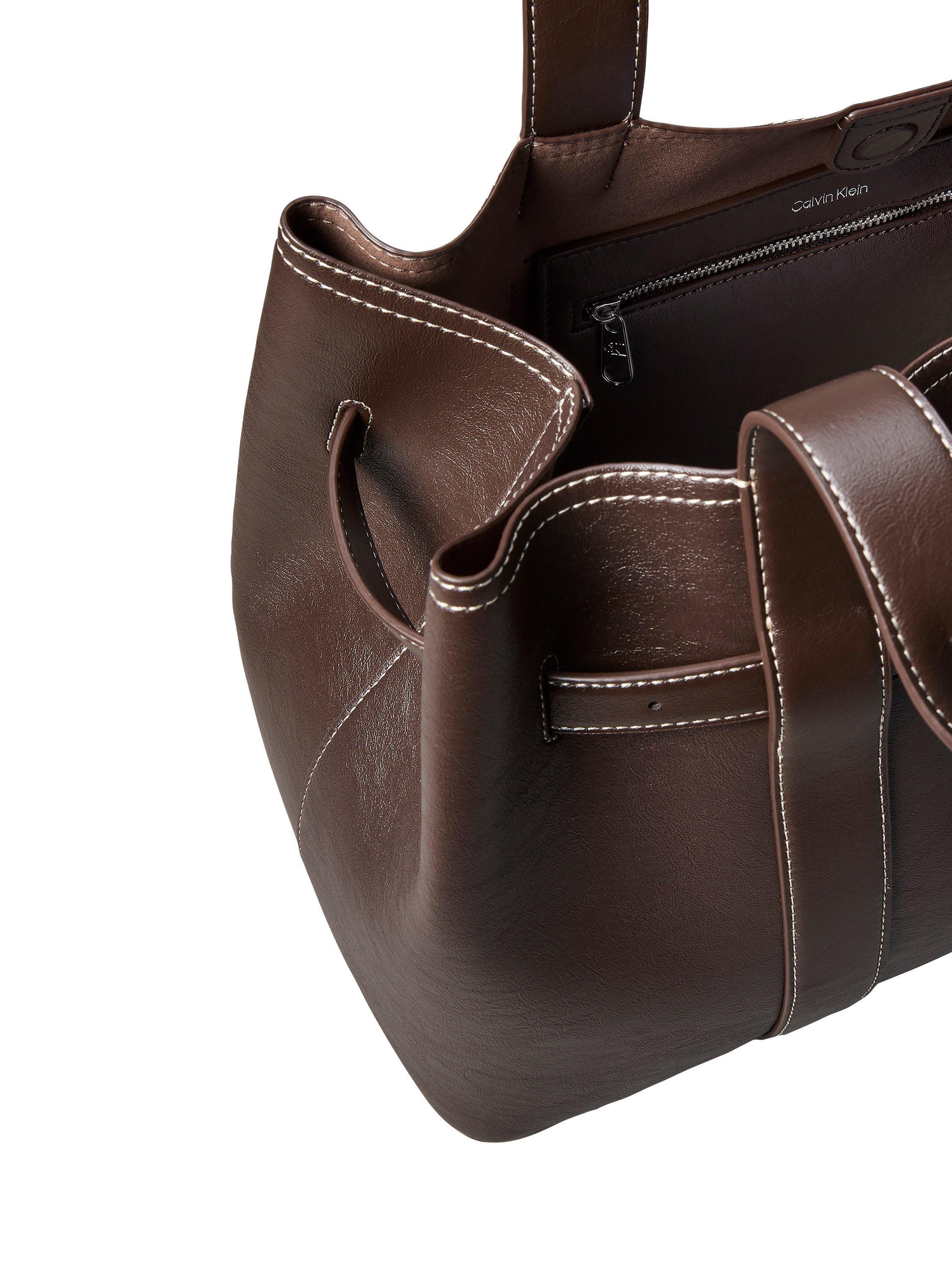 Calvin Klein medium tote bag dark brown (British brand)
