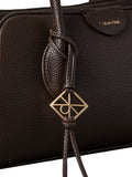 Calvin Klein Emblem Trio shoulder bag dark brown - British product