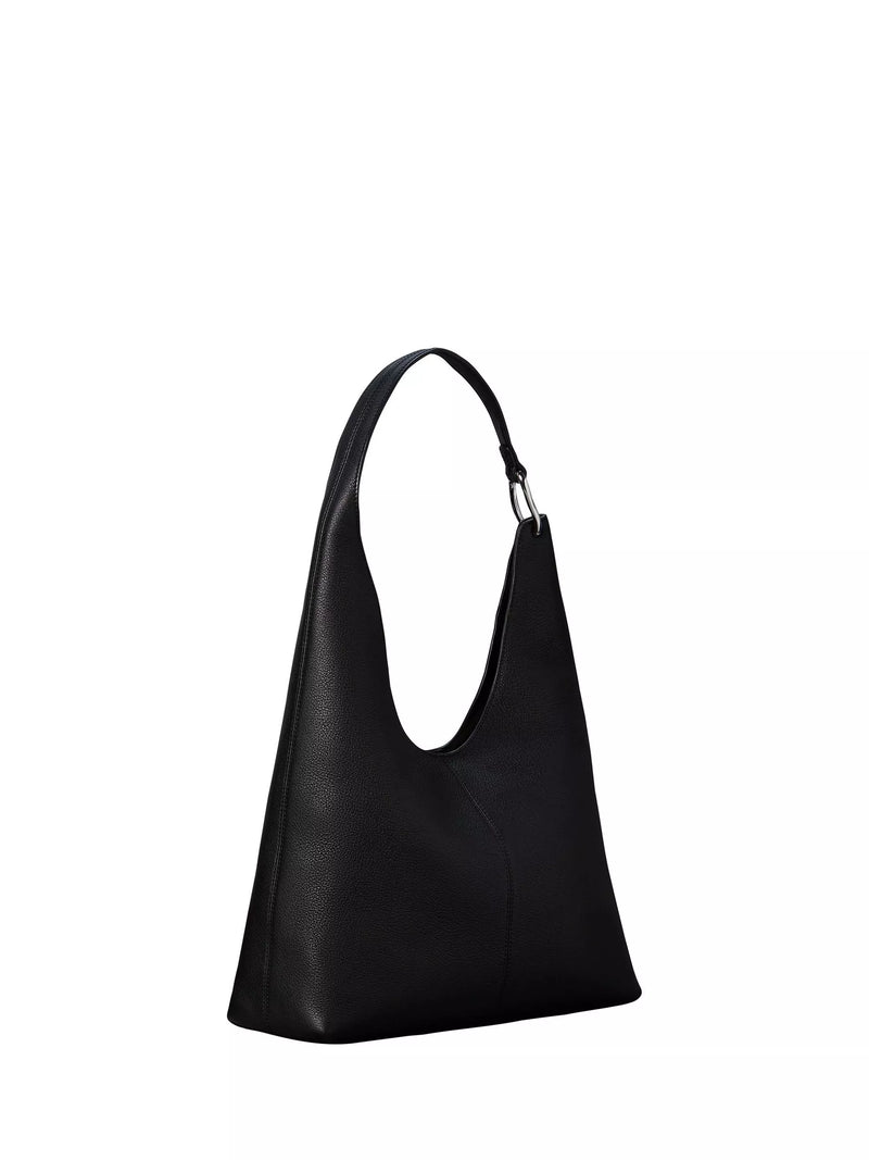 Calvin Klein slouchy leather shoulder bag black (British brand)