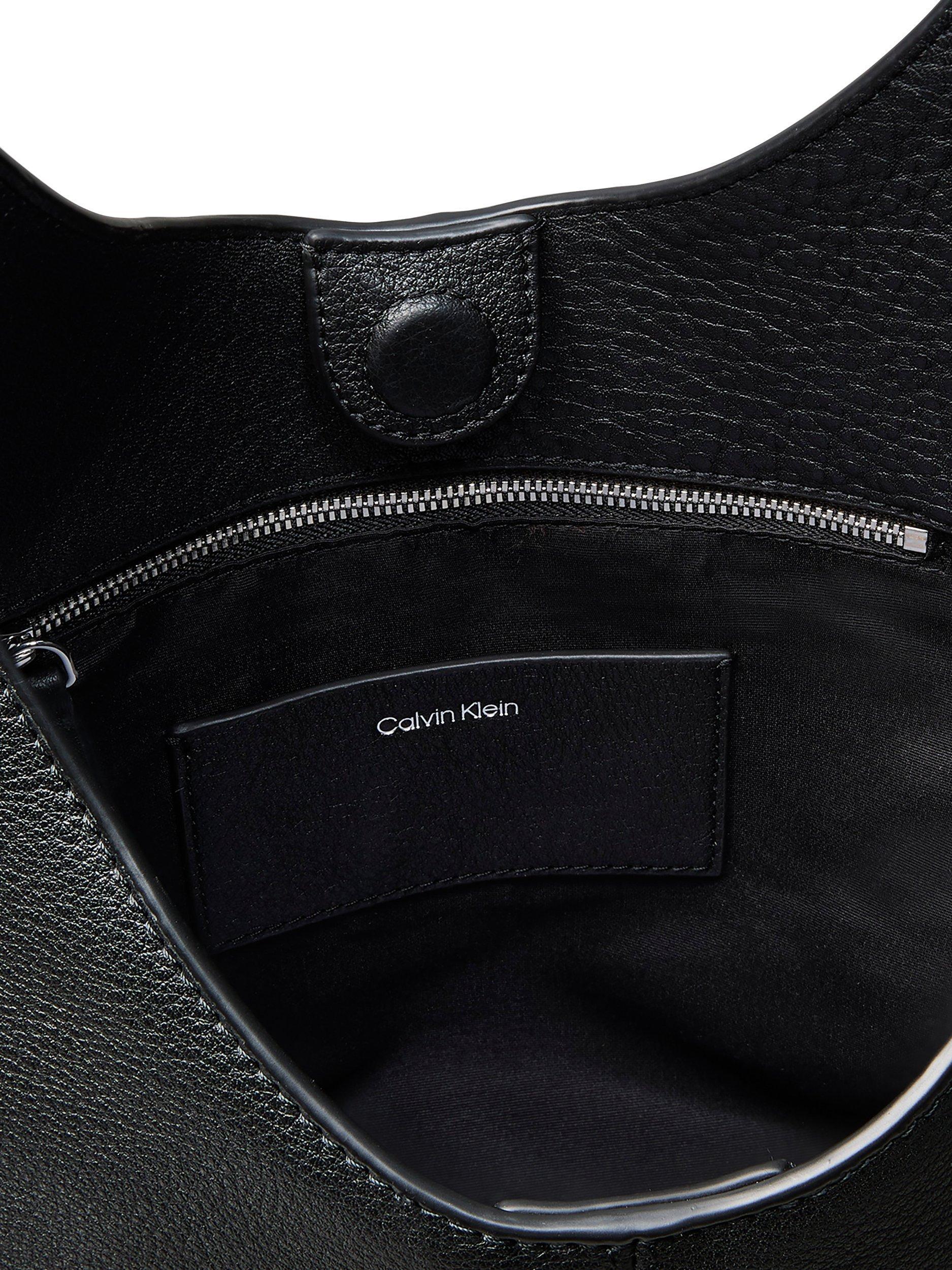 Calvin Klein slouchy leather shoulder bag black (British brand)