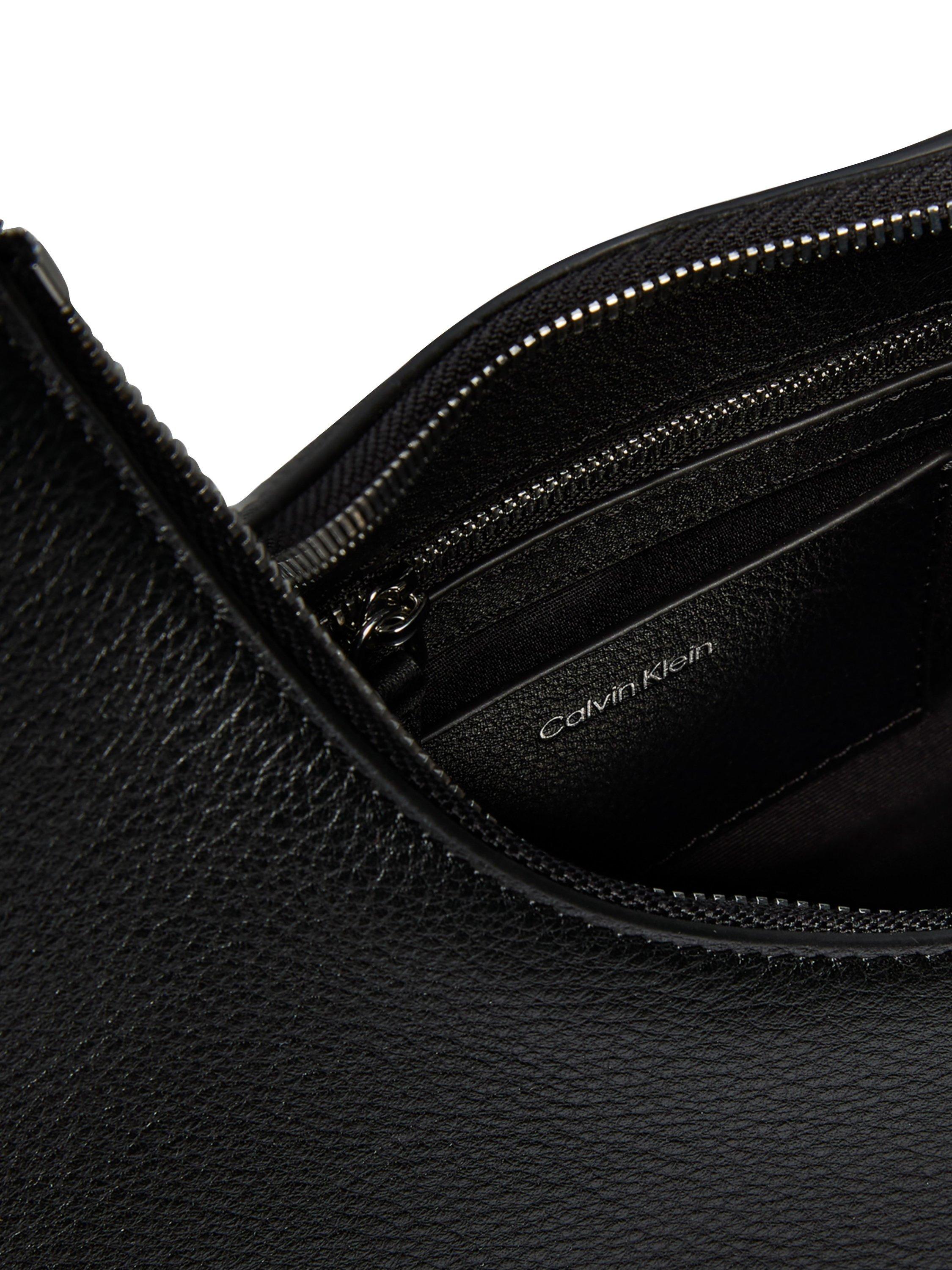Calvin Klein slouchy leather shoulder bag black (British brand)