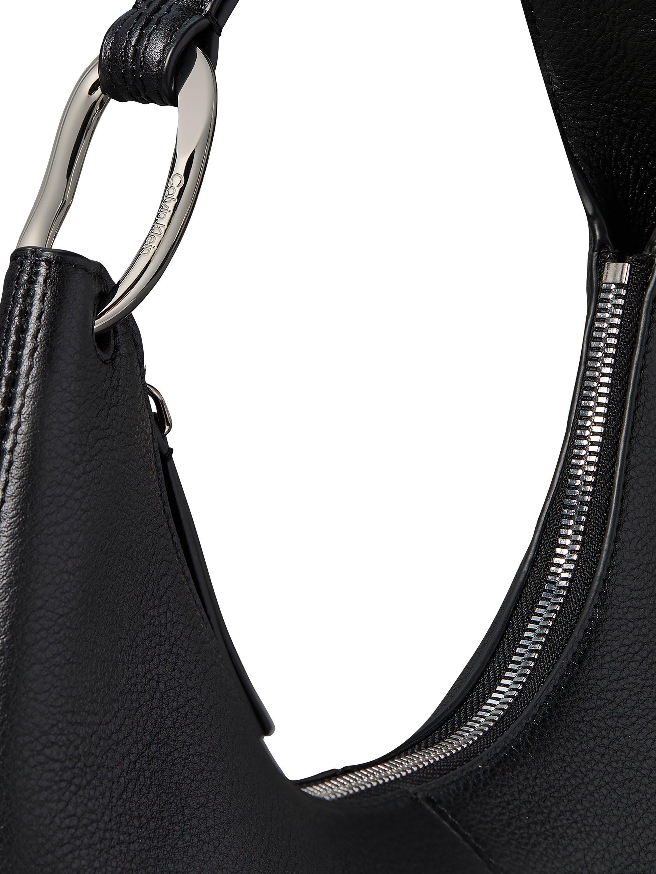 Calvin Klein slouchy leather shoulder bag black (British brand)