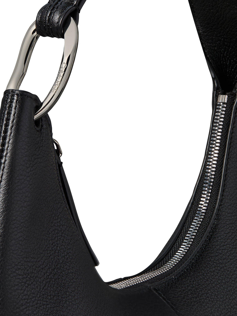 Calvin Klein slouchy leather shoulder bag black (British brand)