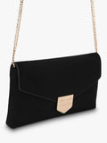 Carvela Maria envelope clutch bag in black, imported from the UK