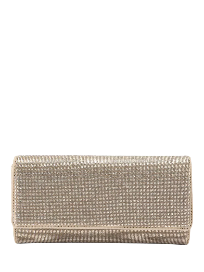 Carvela Gemma embellished clutch bag gold metallic - British product