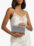 Carvela pale pink embellished clutch bag, UK version