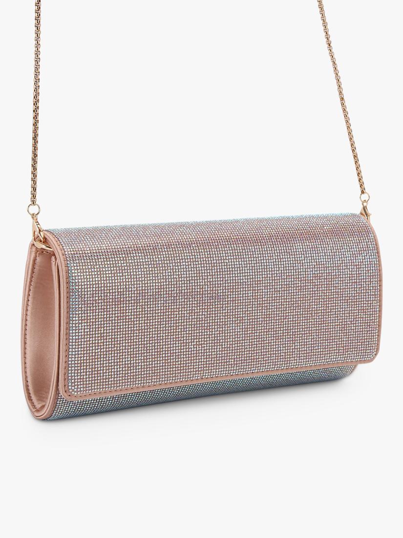 Carvela pale pink embellished clutch bag, UK version