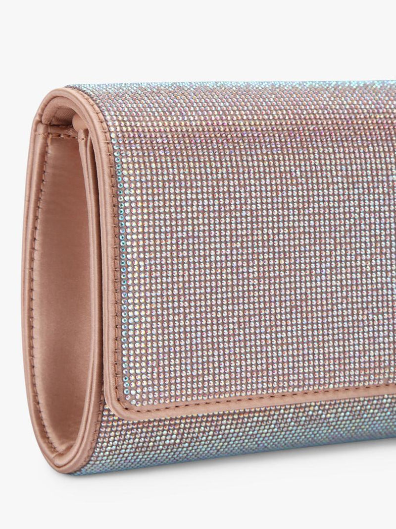 Carvela pale pink embellished clutch bag, UK version