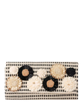 Carvela raffia flower clutch bag, imported from the UK