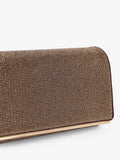 KG Kurt Geiger Baily clutch bag brown canvas, imported from the UK