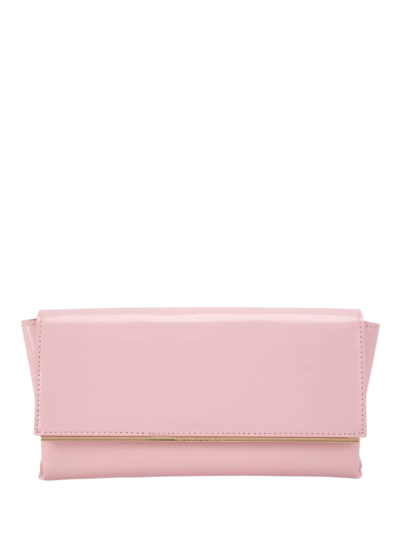 KG Kurt Geiger Tilly faux leather clutch bag pink - British product