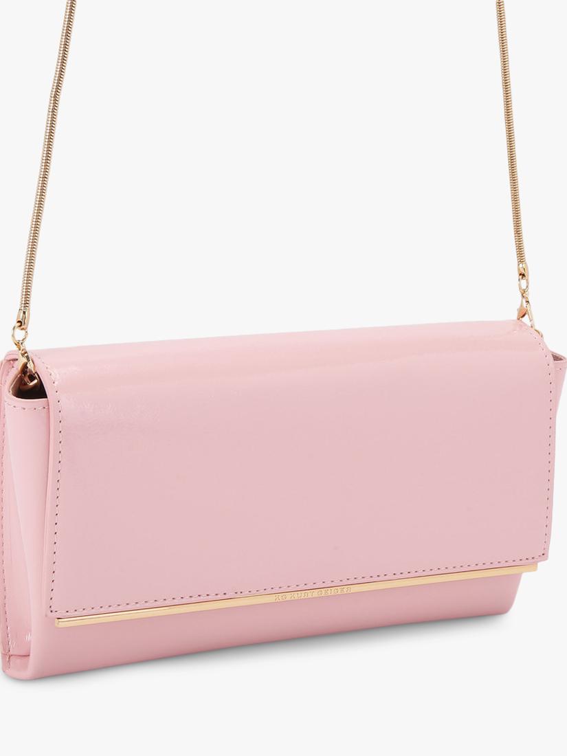 KG Kurt Geiger Tilly faux leather clutch bag pink - British product