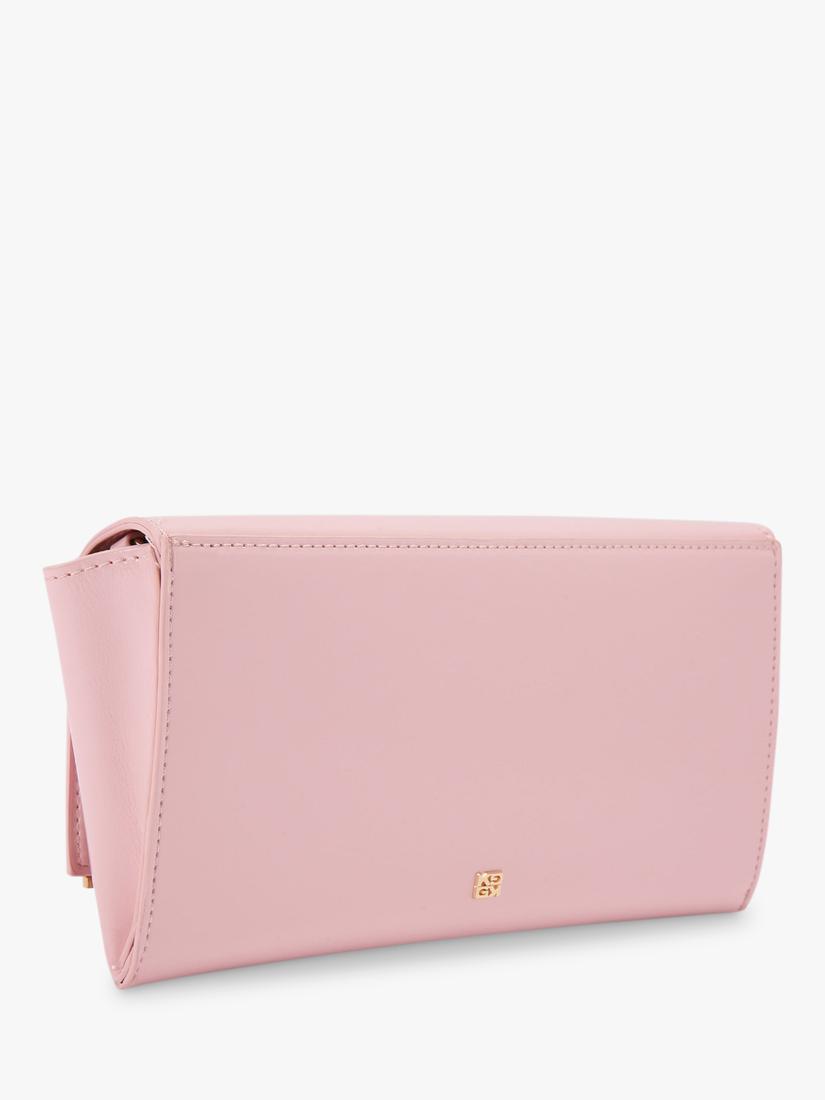 KG Kurt Geiger Tilly faux leather clutch bag pink - British product