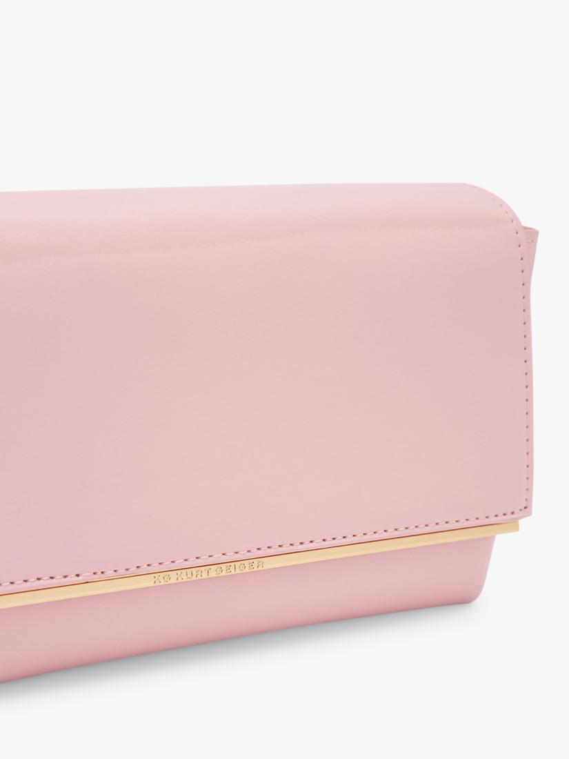 KG Kurt Geiger Tilly faux leather clutch bag pink - British product