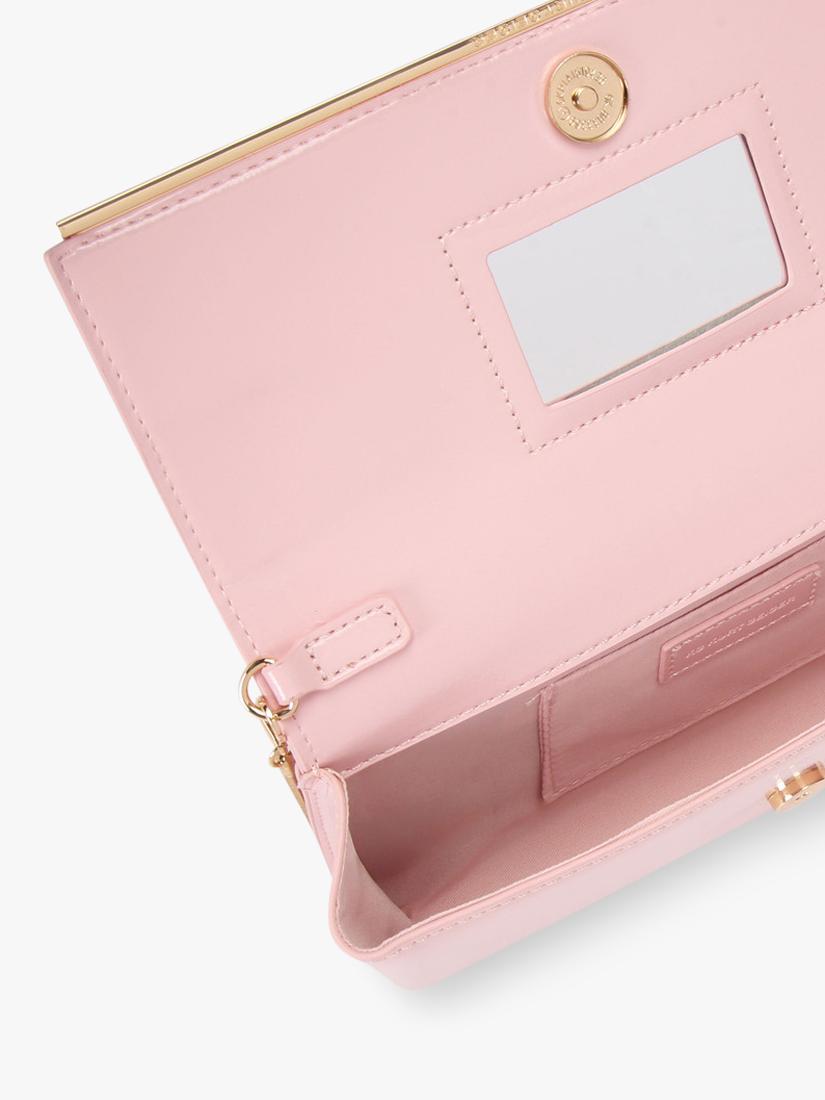 KG Kurt Geiger Tilly faux leather clutch bag pink - British product