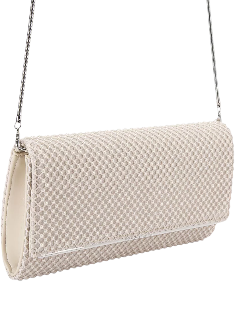KG Kurt Geiger Tilly pearl clutch bag white - British product