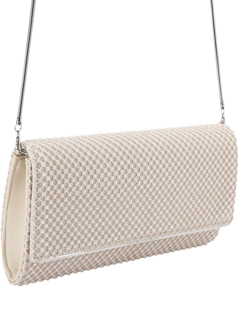 KG Kurt Geiger Tilly pearl clutch bag white - British product