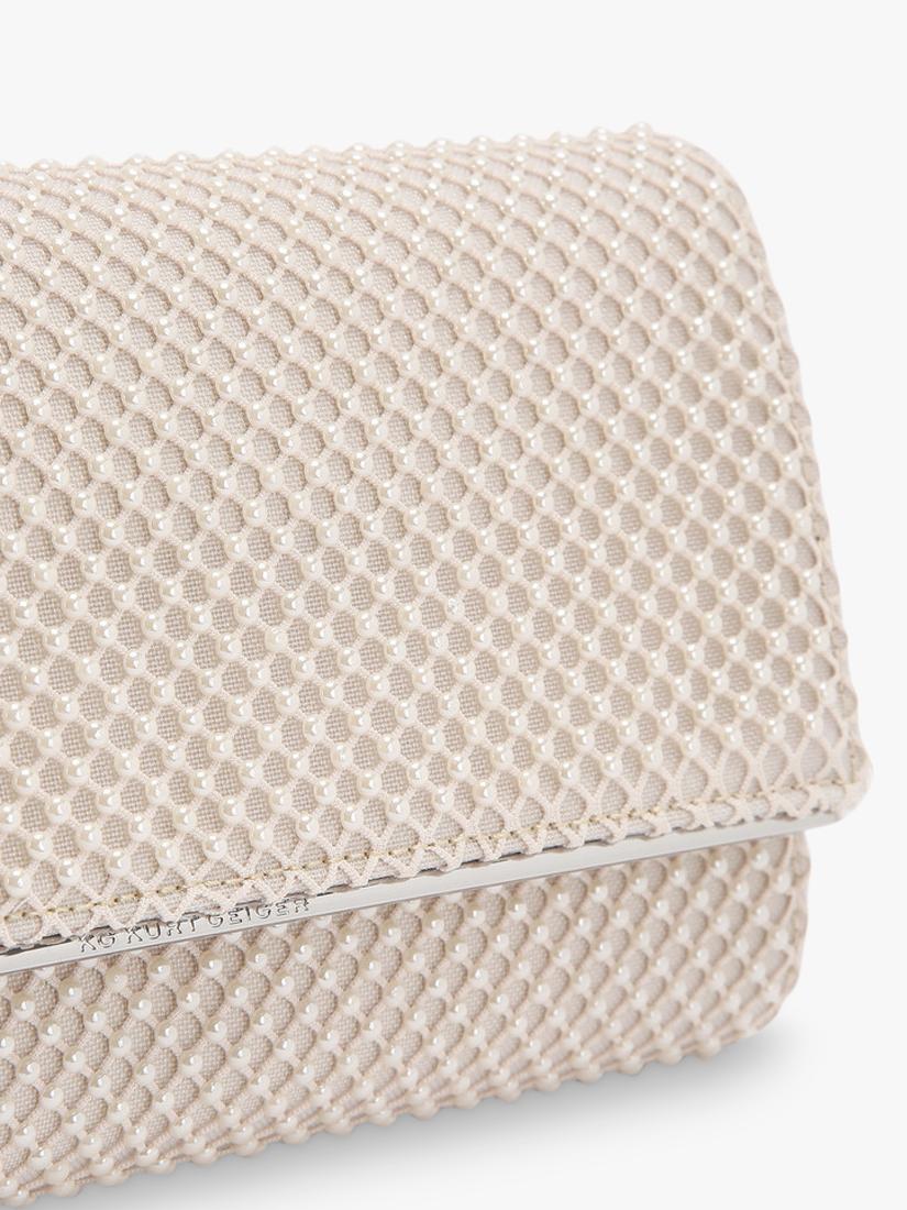 KG Kurt Geiger Tilly pearl clutch bag white - British product