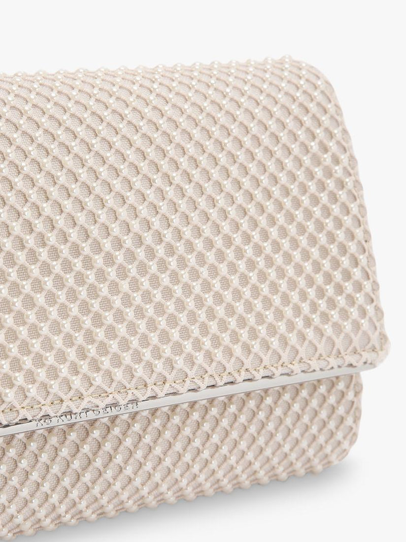 KG Kurt Geiger Tilly pearl clutch bag white - British product