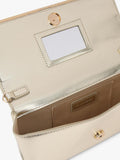KG Kurt Geiger Tilly faux leather clutch bag in gold, UK version