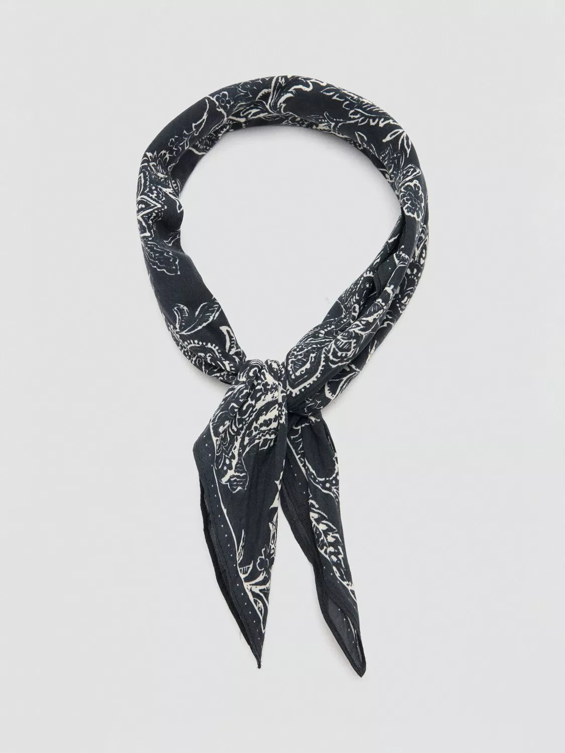 Mango floral scarf black 60cm, imported from the UK