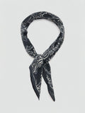 Mango floral scarf black 60cm, imported from the UK