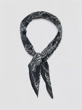 Mango floral scarf black 60cm, imported from the UK