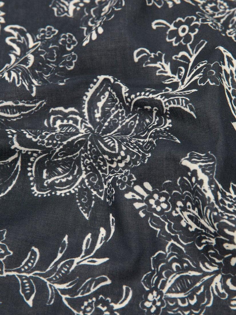 Mango floral scarf black 60cm, imported from the UK