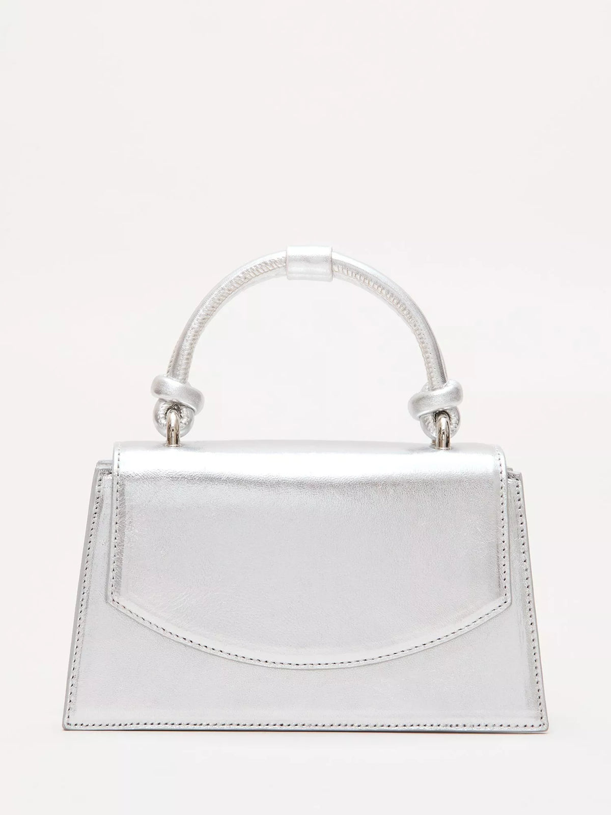 Phase Eight silver leather clutch bag, UK version