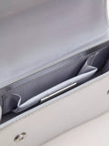 Phase Eight silver leather clutch bag, UK version