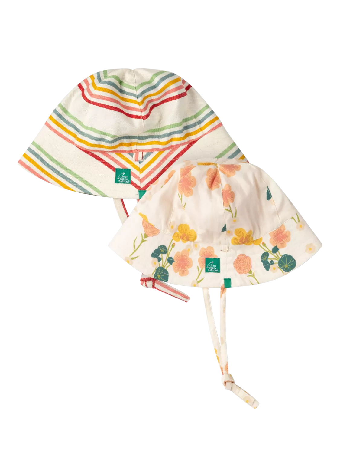 Little Green Radicals reversible sun hat pack of 2 (British brand)