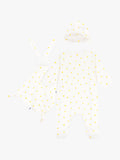 Petit Bateau baby 3-piece gift set in white, imported from the UK