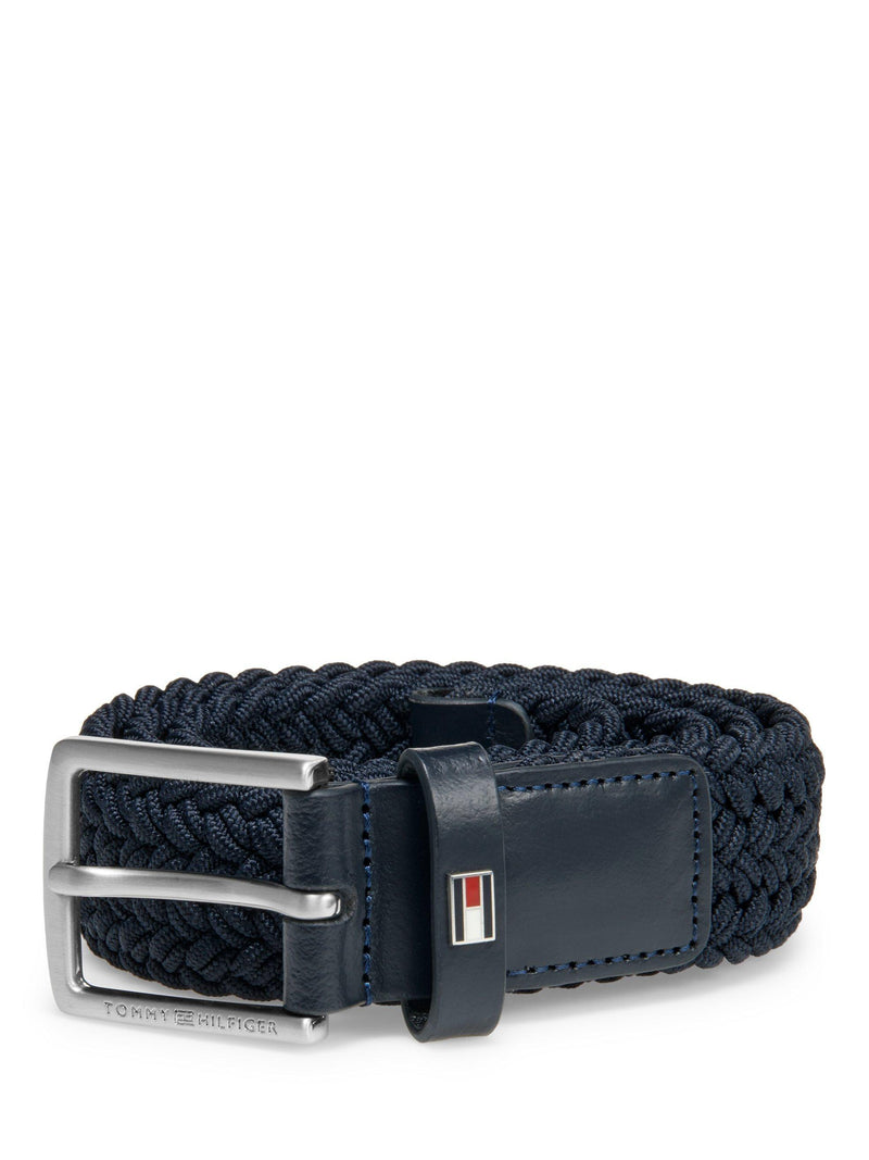 Tommy Hilfiger kids elasticated webbed belt blue midnight, imported from the UK