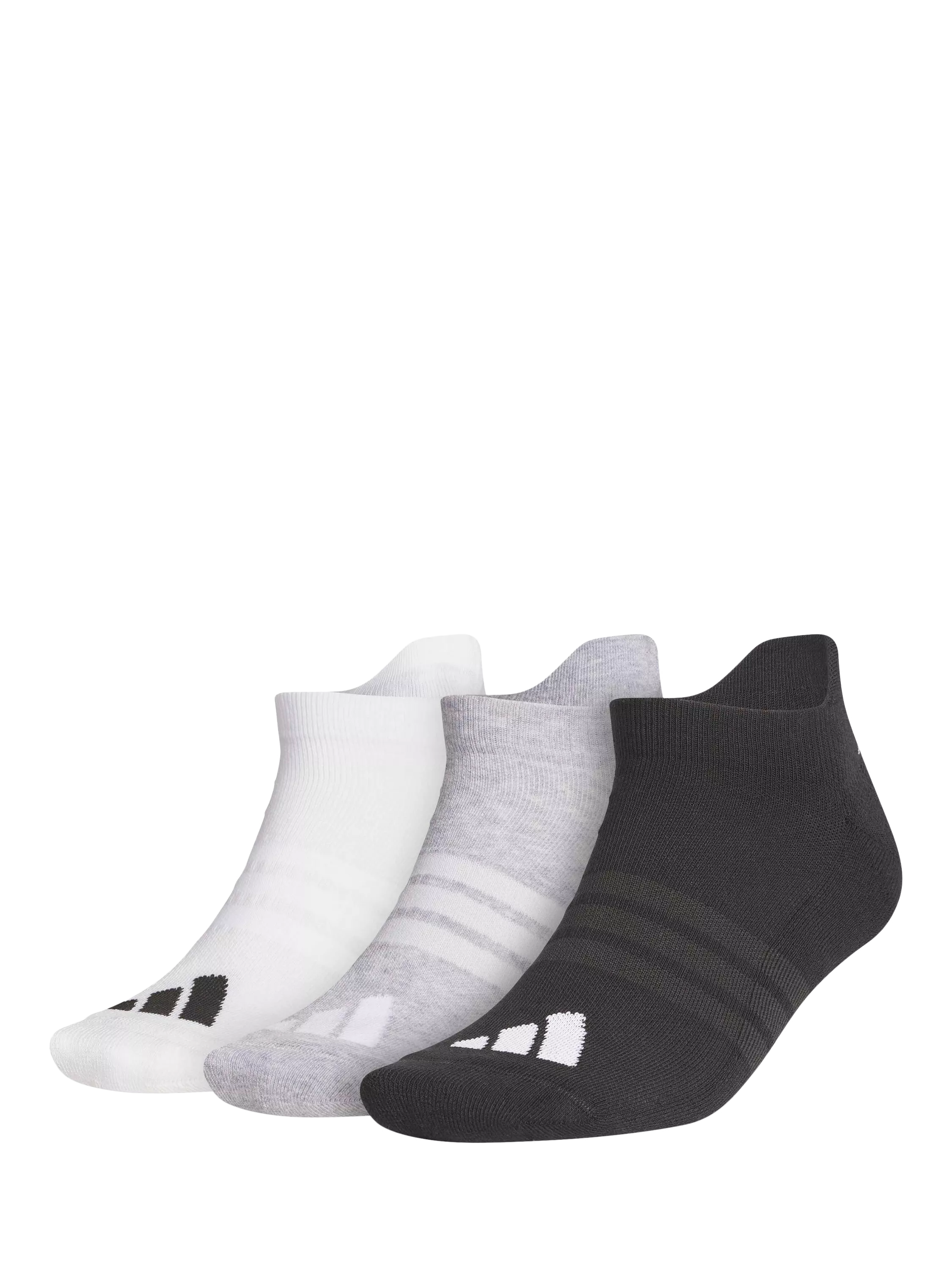 adidas Performance Ankle Socks pack of 3 grey white black - British product