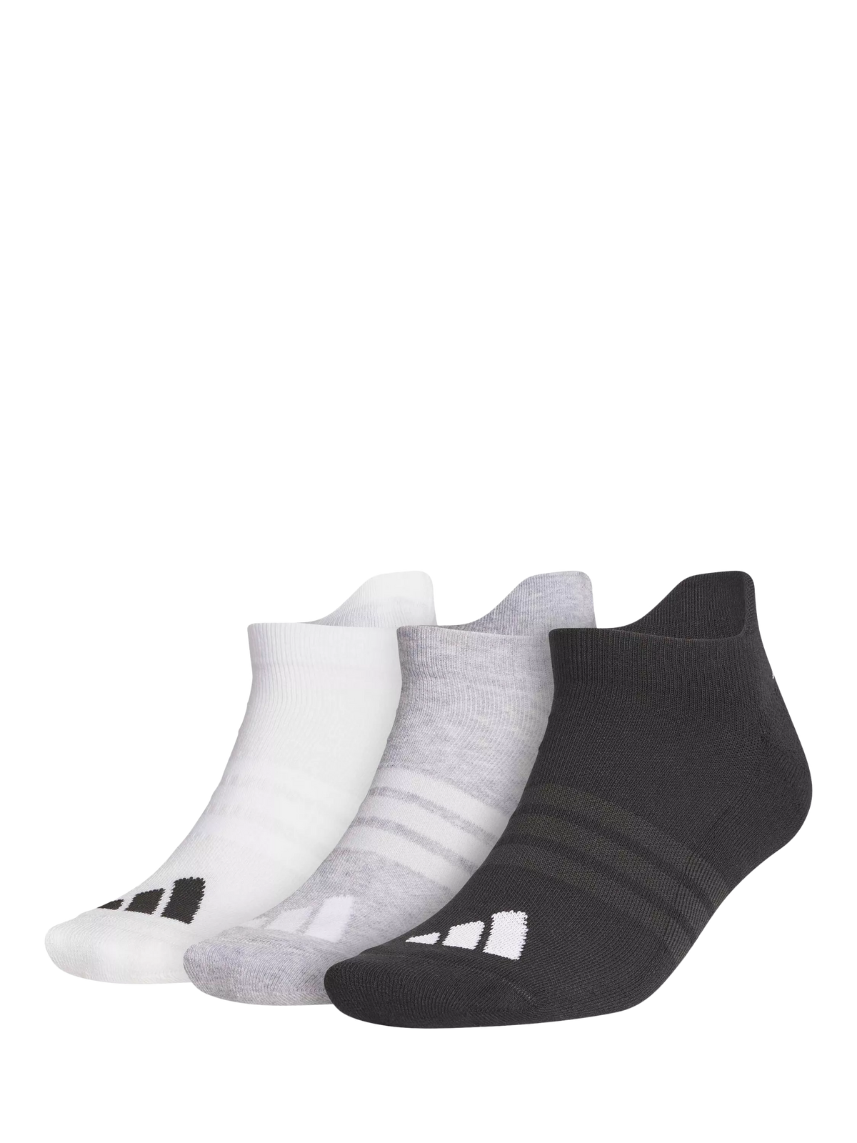 adidas Performance Ankle Socks pack of 3 grey white black - British product