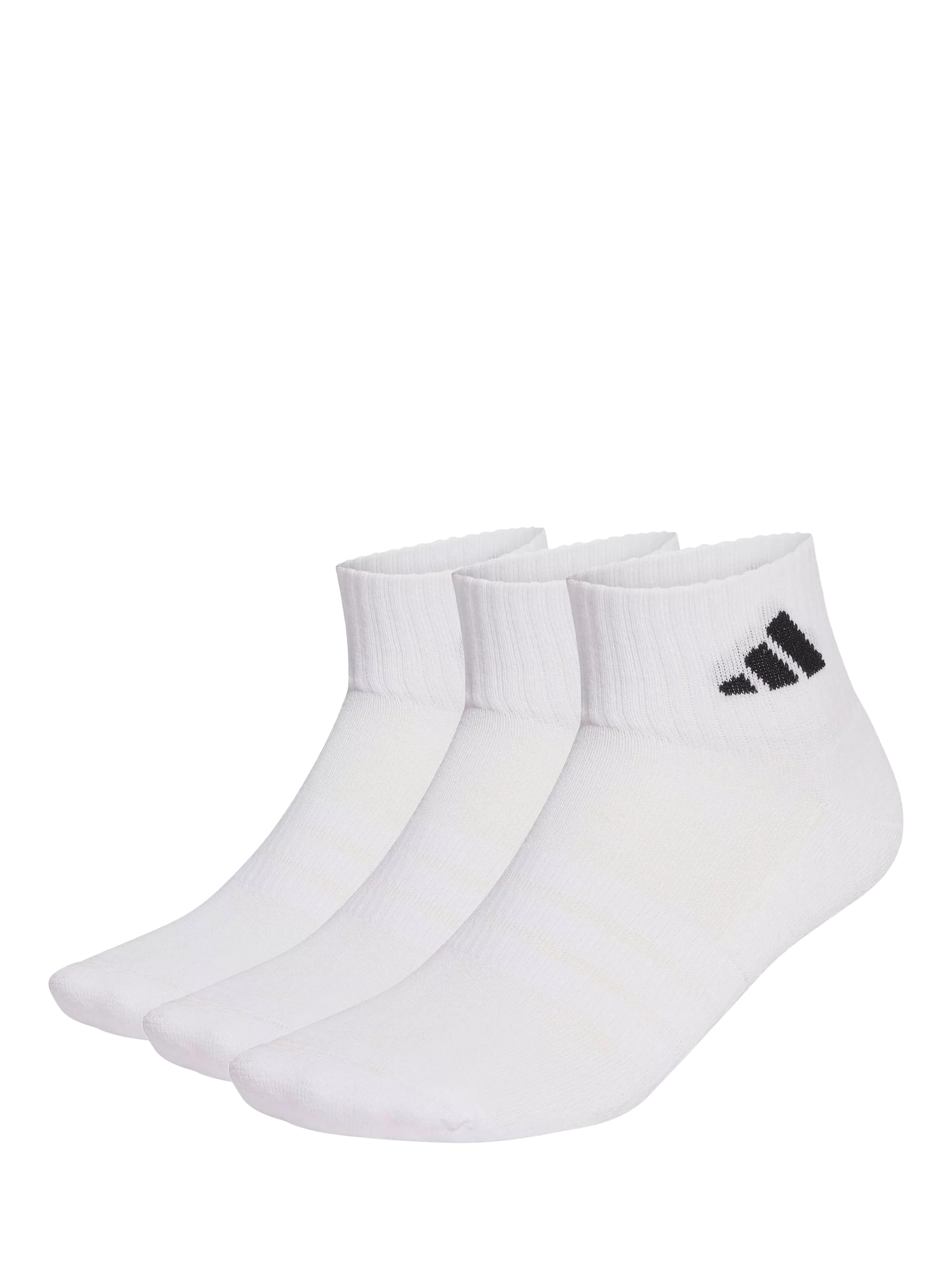 adidas cushioned ankle socks pack of 3 white black UK version