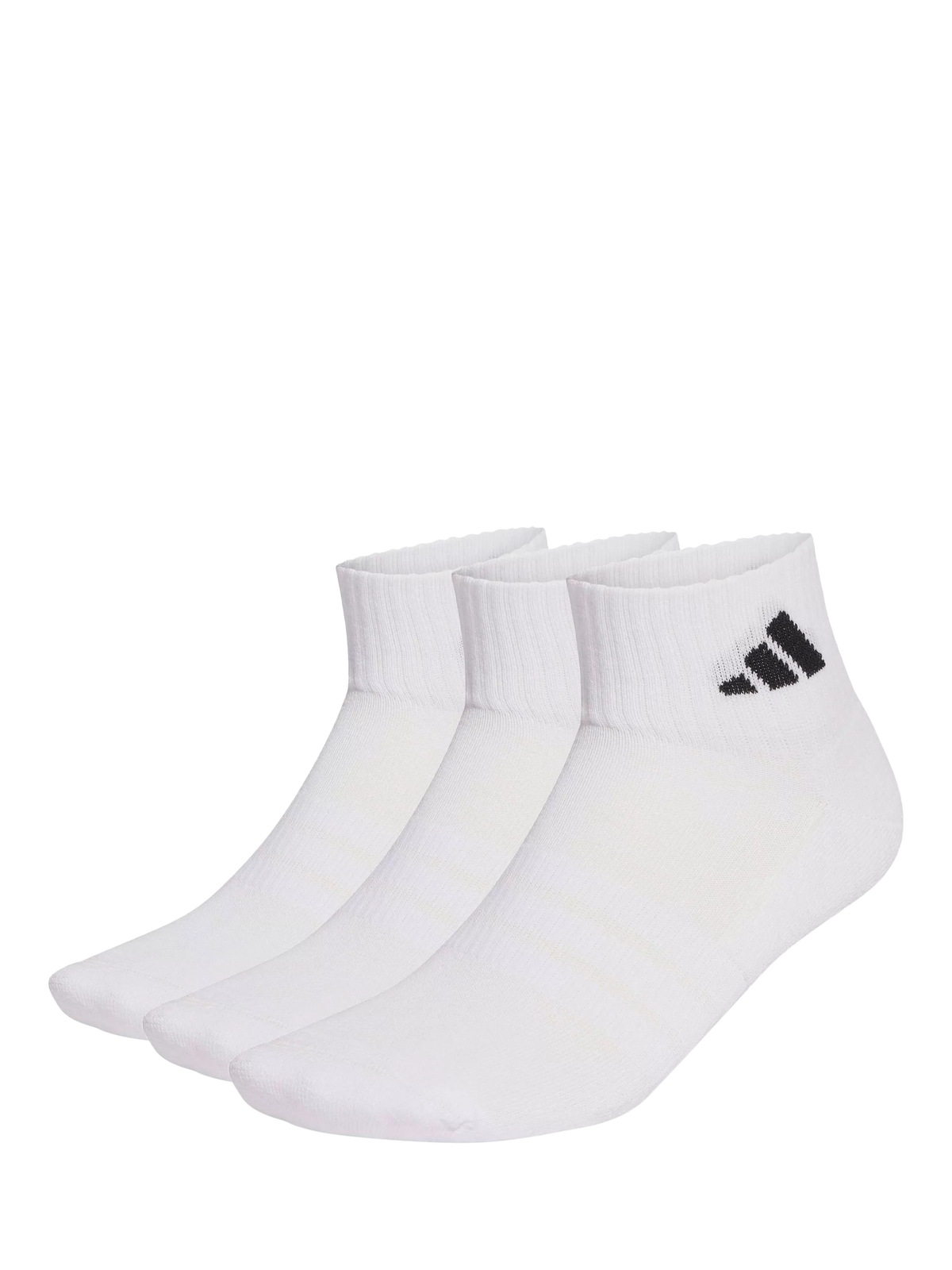 adidas cushioned ankle socks pack of 3 white black UK version
