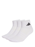 adidas cushioned ankle socks pack of 3 white black UK version