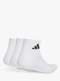 adidas cushioned ankle socks pack of 3 white black UK version